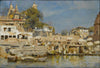 Temples And Bathing Ghat At Benares - Framed Prints