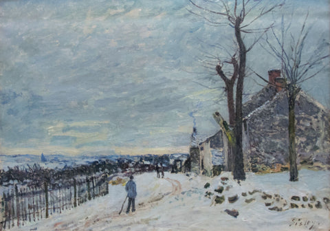 Temps de neige à Veneux-Nadon - Framed Prints