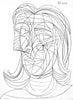 Head Of A Woman (Tête de Femme)  – Pablo Picasso Painting - Canvas Prints