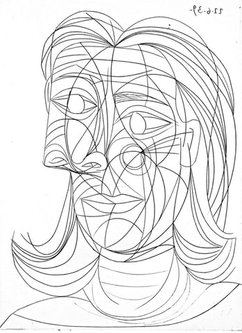 Head Of A Woman (Tête de Femme)  – Pablo Picasso Painting - Canvas Prints