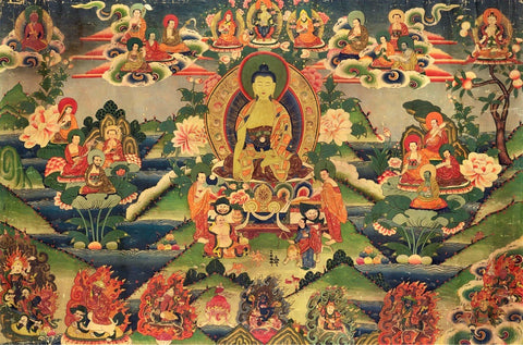 Thangka Paintings - Buddha Shakyamuni - Canvas Prints by James Britto
