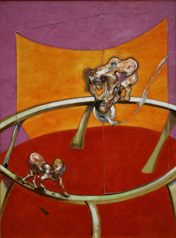 The Human Figure In Motion: Woman Emptying A Bowl Of Water - Francis Bacon - Abstract Expressionist Painting by Francis Bacon