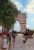 The Arc de Triomphe, Champs Elysees, Paris France (L'Arc de Triomphe, Champs Elysées, Paris France) - Jean Béraud Painting - Version 2 - Canvas Prints