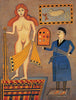 The Artist And His Model - Morris Hirshfield - Modern Primitive Art Painting - Canvas Prints