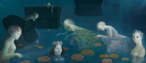 The Bathers - Leonor Fini - Surrealist Art Painting - Life Size Posters by Leonor Fini