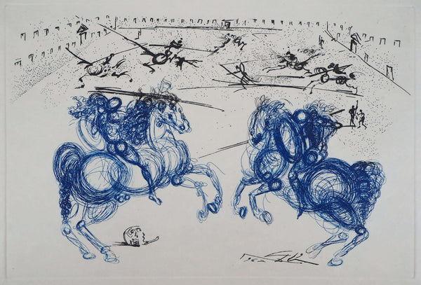 The Blue Riders - Salvador Dali Painting - Surrealism Art by Salvador ...