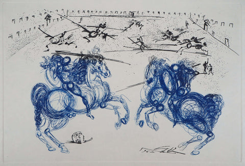 The Blue Riders - Salvador Dali Painting - Surrealism Art by Salvador Dali