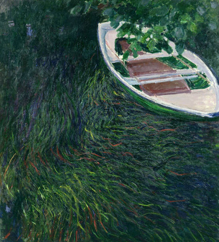 The Boat (La Barque) - Claude Monet Painting – Impressionist Art by Claude Monet