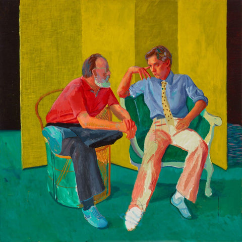 The Conversation - David Hockney -  Double Portrait Painting - Framed Prints