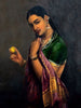 The Coquette - Raja Ravi Varma Painting - Vintage Indian Art Masterpiece - Canvas Prints