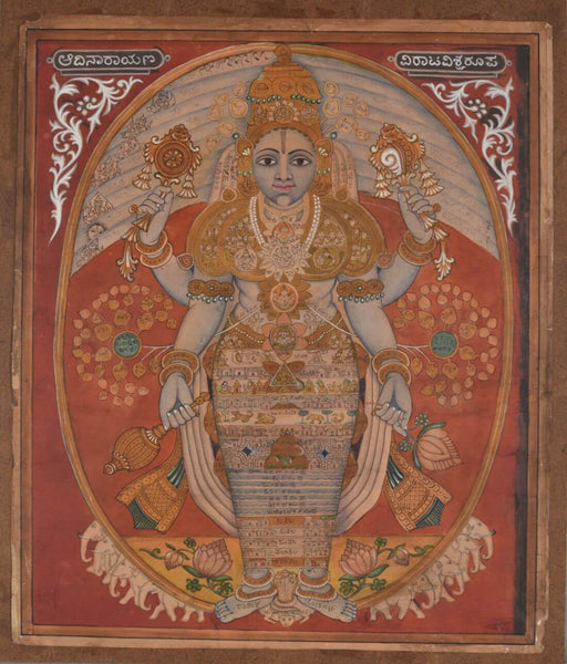 The Cosmic Form of Krishna - Vasudeva (Vishwaroop of Vishnu) - Art Prints
