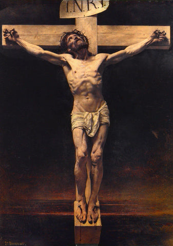 The Crucifixion - Leon Bonnat - Christian Art Jesus Painting by Leon Bonnat