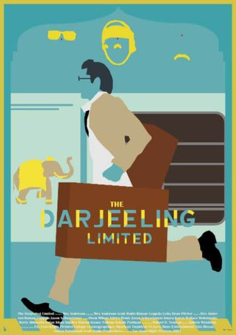 The Darjeeling Limited - Wes Anderson - Hollywood Movie Minimalist Poster - Art Prints