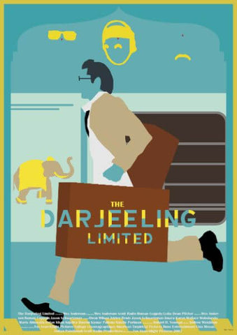 The Darjeeling Limited - Wes Anderson - Hollywood Movie Minimalist Poster by Stan