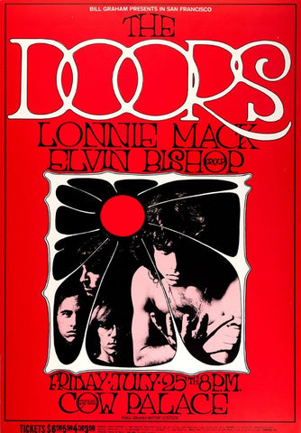 The Doors At Cow Palace  - Tallenge Music Retro Concert Vintage Poster  Collection - Posters by Tallenge Store