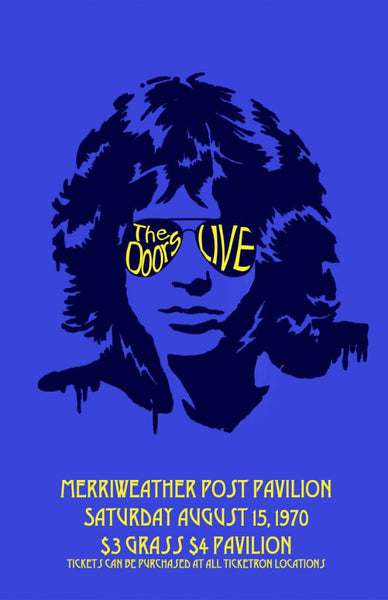 The Doors Live 1970 - Graphic Vintage Music Concert Poster - Large Art Prints