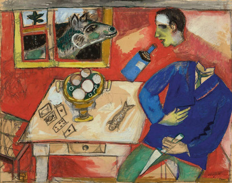 The Drunk (Le Saoul)  - Marc Chagall - Surrealism Painting - Posters by Marc Chagall