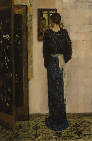 The Earring (Der Ohrring) - George Breitner - Dutch Impressionist Painting - Large Art Prints by George Hendrik Breitner