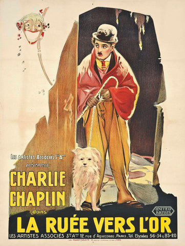 The Gold Rush - Charlie Chaplin - French Release Movie Art Poster by Jerry
