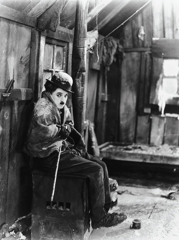 The Gold Rush - Charlie Chaplin - Hollywood Classic Silent Movie Still Poster - Framed Prints