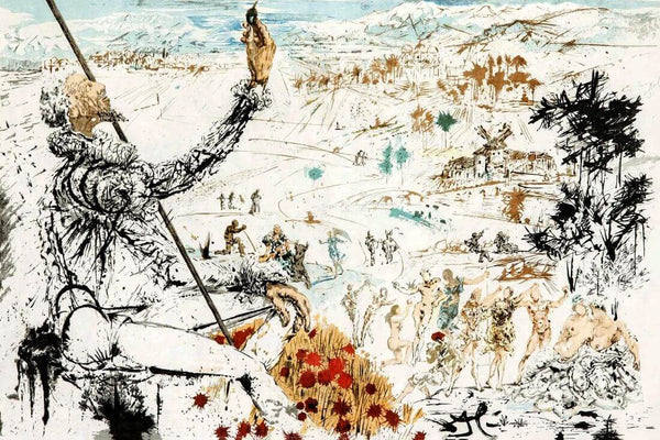 The Golden Age Of Don Quixote - Salvador Dali - Lithograph From The Catalog of Graphic Works - Posters