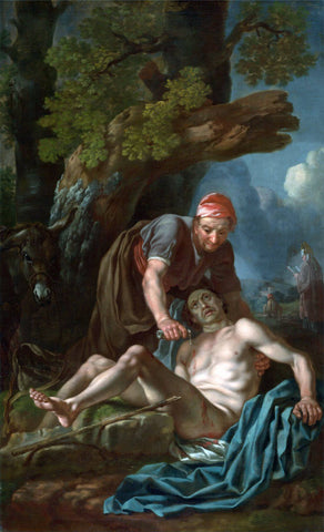The Good Samaritan - Francis Hayman - Christian Art Painting by Francis Hayman