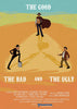 The Good The Bad And The Ugly  - Clint Eastwood - Hollywood Spaghetti Western Movie Minimalist Art Poster - Life Size Posters