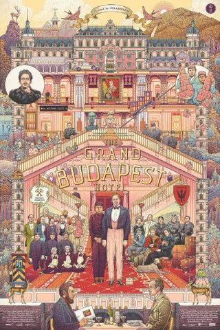 The Grand Budapest Hotel - Wes Anderson - Hollywood Movie Graphic Art Poster - Art Prints