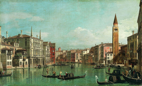 The Grand Canal, Venice, Looking Southeast, with the Campo della Carità to the Right - Canaletto (Giovanni Antonio Canal) - Italian Painting - Posters