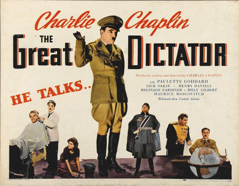 The Great Dictator - Charlie Chaplin - Hollywood Movie Original Release Poster by Terry
