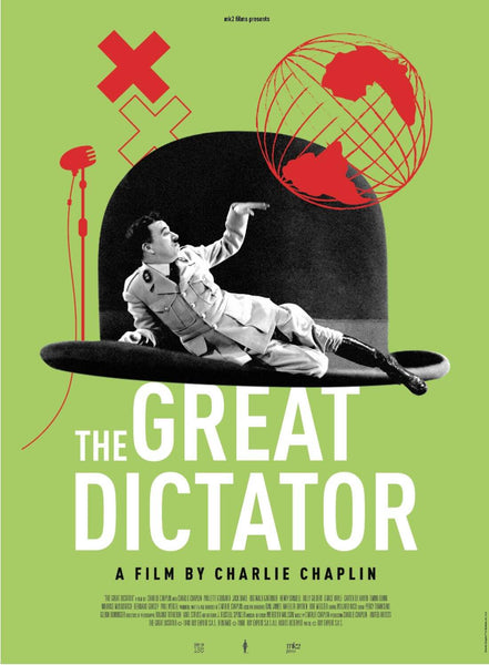 The Great Dictator - Charlie Chaplin - Hollywood Movie Poster - Large Art Prints