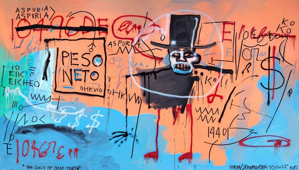 The Guilt of Gold Teeth - Jean-Michel Basquiat - Abstract Expressionist Painting - Canvas Prints