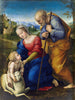 The Holy Family With A Lamb - Christian Art Painting - Art Prints