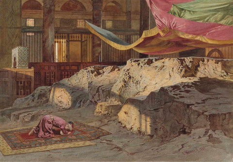 The Holy Rock - Carl Friedrich Heinrich Werner - 19th Century Orientalist Art Painting by Carl Frederich Heinrich Werner