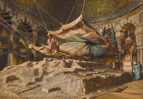 The Holy Rock Jerusalem - Carl Haag 1859 - Orientalist Art Painting - Posters by Carl Haag