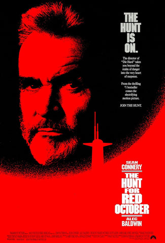 The Hunt For Red October - Sean Connery - Hollywood Action War Movie Poster - Life Size Posters by Jacob