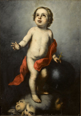 The Infant Christ Holding An Orb -  Bartolome Esteban Perez Murillo - Christian Art Jesus Painting by Bartolome Esteban Murillo