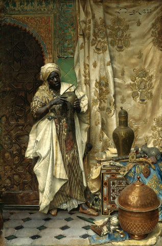 The Inspection - Ludwig Deutsch - Orientalism Art Painting by Ludwig Deutsch