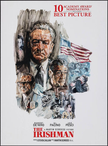 The Irishman - Robert De Niro Al Pacino - Martin Scorsese Hollywood English Movie Poster - Canvas Prints