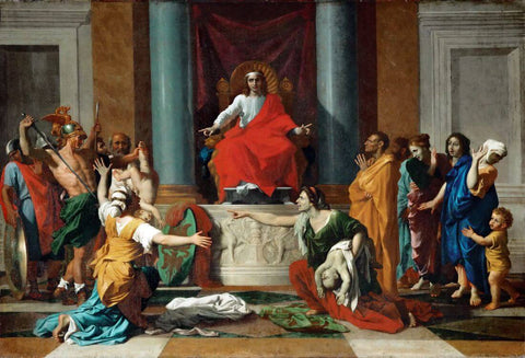 The Judgement Of Solomon (Le Jugement De Salomon) – Nicolas Poussin – Christian Art Painting - Posters