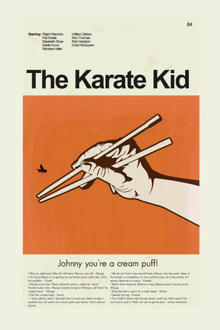 The Karate Kid - Quotes - Hollywood Martial Arts Movie Graphic Poster - Life Size Posters