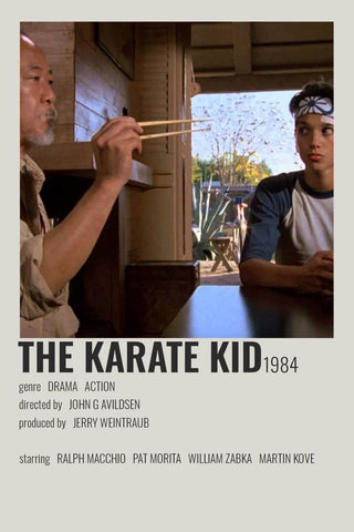 The Karate Kid - Ralph Macchio and Noriyuki Morita - Hollywood Martial Arts Movie Poster - Art Prints by Movies