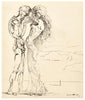 The Lovers (Les Amants) - Salvador Dalí Ink Sketch - Canvas Prints