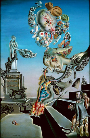 The Lugubrious Game (Le Jeu Lugubre) - Salvador Dali - Surrealist Painting by Salvador Dali
