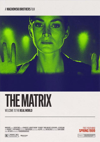 The Matrix - Carrie Ann Moss as Trinity - Hollywood Movie Art Poster by Movie Posters