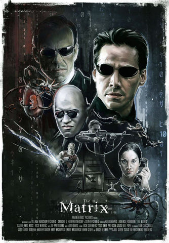 The Matrix - Hollywood Cult Classic Graphic Movie Poster by Movie Posters