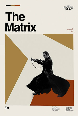 The Matrix - Keanu Reeves - Hollywood Sci-Fci Action Movie Art Poster by Movie Posters