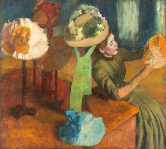 Large Artwork Prints of The Millinery Shop - Edgar Degas Painting - Large Art Prints by Edgar Degas