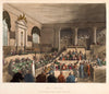 The Old Bailey, London - Thomas Rowlandson - Business Art Illustration Aquatint Engraving Painting - Posters