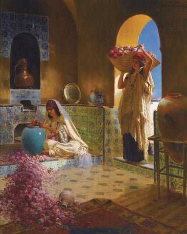 The Perfume Maker - Rudolph Ernst - Orientalist Art Painting - Framed Prints